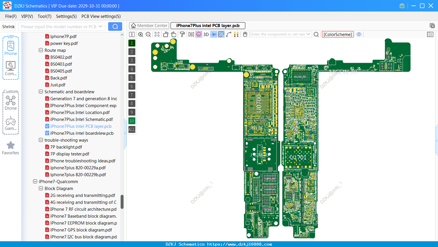 IPhone7Plus Intel PCB Layer